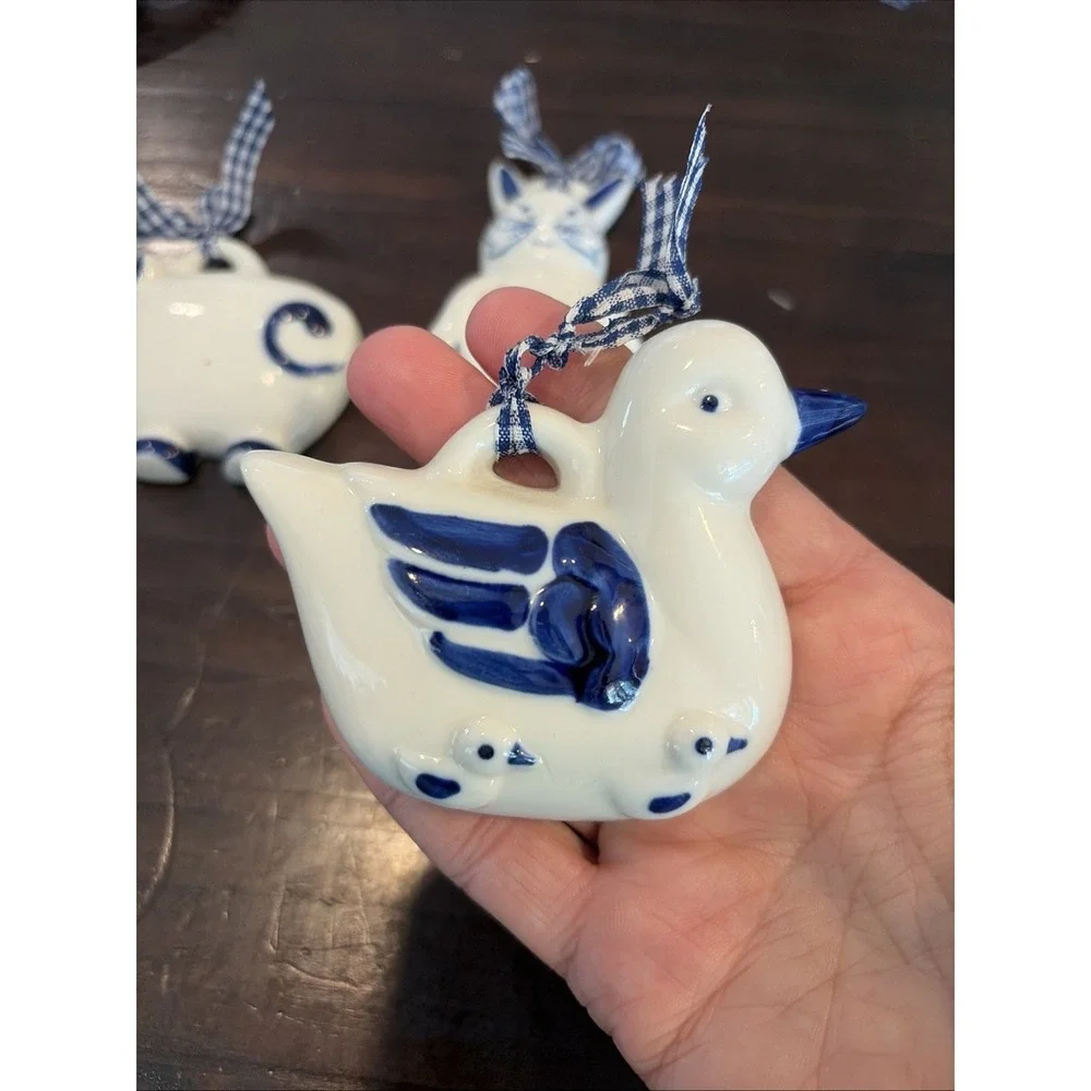 Vintage Animals Porcelain Ornaments 